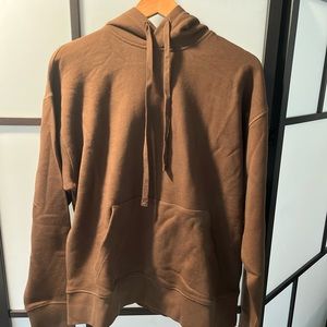 Brown Terry Comfy Travel Hoodie